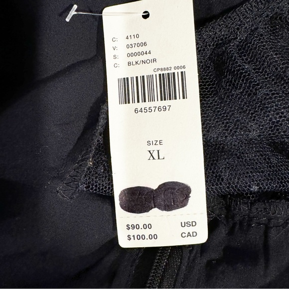 Maeve by Anthropologie | NWT Puffed Sheer-Sleeved Blouse in Black Sz. XL - Picture 12 of 13